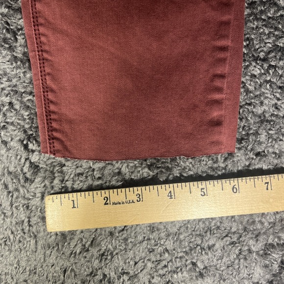 Mud Size 11 High-Rise Jagging's New With Tags Cut Off Bottom Bottoms Red Rust - Picture 7 of 14